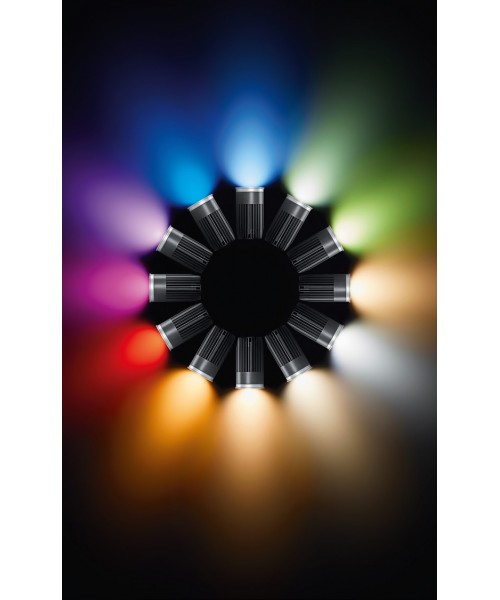 Kiteo K-Motus (Firaled) Downlight, 1.800 - 16.000K + RGB, DALI DT8, mit schwenkbarem Einbaurahmen, rund, chrom-matt
